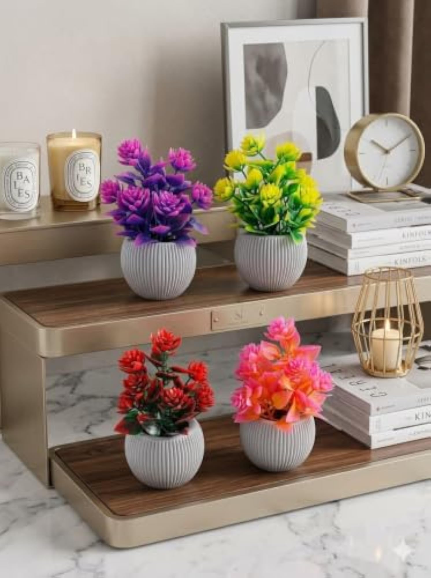 Oseries Artificial Plants Fake Mini Plant Small Greenery Decor